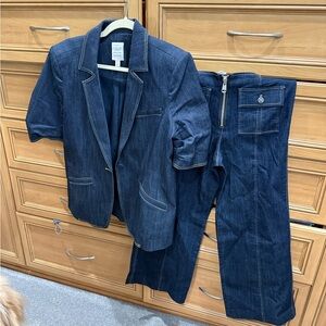 Cinq a Sept Denim top and bottom